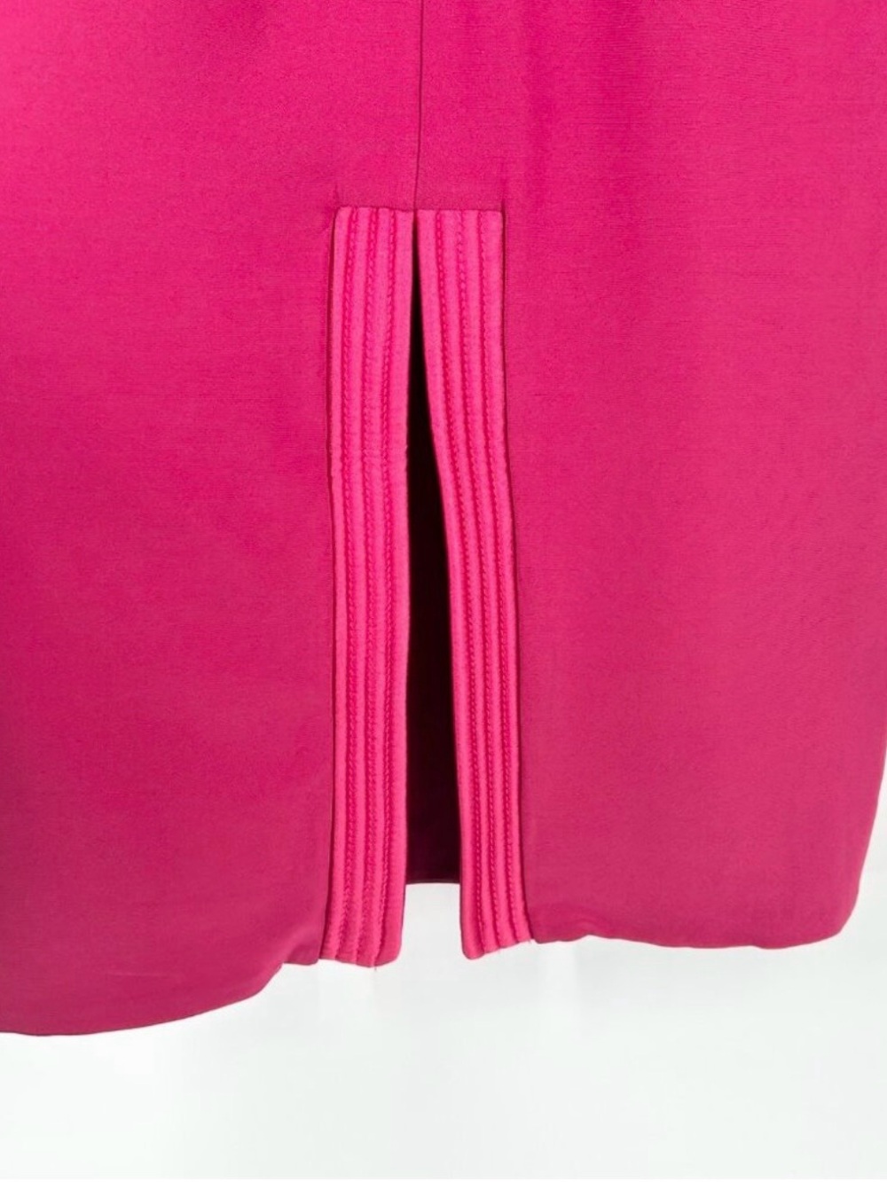 Zhivago Fuchsia Midi Dress with Cutout Waist and Bishop Sleeves, pre-owned. Sz 8 - Picture 7 of 16